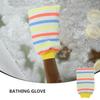 Beatifufu 4pcs Colorful Exfoliating Shower Gloves Bath Scrubber Mitts for Body Cleaning Dead Skin Removal Soft Wash Towels for Bathroom Home Spa Use view 2
