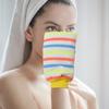 Beatifufu 4pcs Colorful Exfoliating Shower Gloves Bath Scrubber Mitts for Body Cleaning Dead Skin Removal Soft Wash Towels for Bathroom Home Spa Use view 3