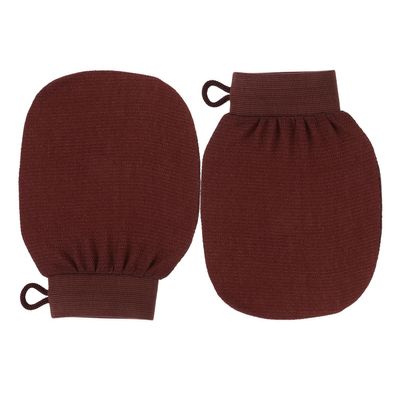 VALICLUD 2Pcs Rayon Exfoliating Scrub Gloves for Bath and Shower Reusable Shower Mitts for Dead Skin Removal Body Scrubbing Gloves Suitable for Arms Legs Chest and Back Cleaning