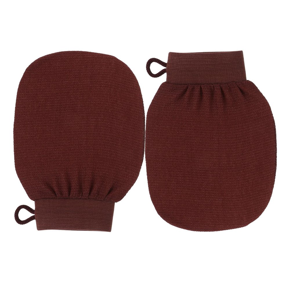 VALICLUD 2Pcs Rayon Exfoliating Scrub Gloves for Bath and Shower Reusable Shower Mitts for Dead Skin Removal Body Scrubbing Gloves Suitable for Arms Legs Chest and Back Cleaning
