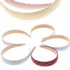 DECHOUS 6pcs Polka Dot Hair Bands for Women Breathable Broadside Hair Hoop Comfortable Cloth Headbands Stylish Daily Wear Accessories Set of 6 (Black with White Dots, Pink with White Dots, view 1