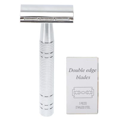 Mobestech Vintage Dual-edge Shaving Razor Lightweight Portable Beard Cutter for Men Multifunctional Eyebrow and Head Trimmer Travel