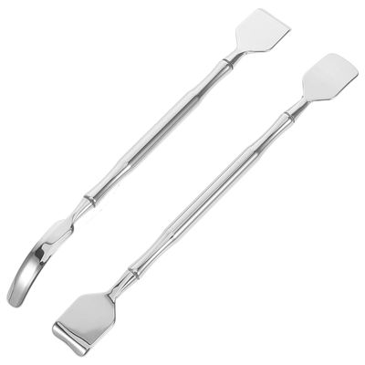 Mobestech 2pcs Stainless Steel Blackhead Scraper Facial Tools Ergonomic Design for Nose Whitehead Removal Reusable Beauty Spatulas Suitable for All Skin Types Men Women