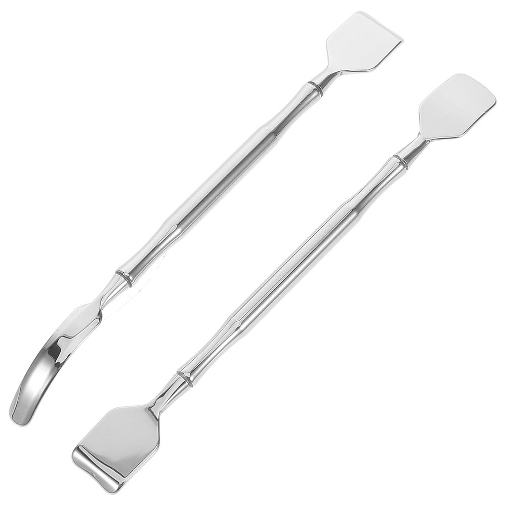 Mobestech 2pcs Stainless Steel Blackhead Scraper Facial Tools Ergonomic Design for Nose Whitehead Removal Reusable Beauty Spatulas Suitable for All Skin Types Men Women