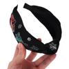Uonlytech Elegant Wide Knot Christmas Hairband for Women Lightweight Comfortable Xmas Headband with Sequins Festive Tree Pattern Fashion Hair Accessories for Holiday Parties and Year view 3
