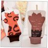 Alipis 4pcs Deep Exfoliating Mitt Double Sided Body Scrubber Spa Massage Gloves with Adorable Animal Patterns for Adults and Bathing Ergonomic Fit for Gentle Skin Cleaning view 3