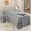 LDLCYCN Grey,80 * 190cm, Massage Bed Sheet Massage Table Cover Breathable Spa Bed Skirt with Face Hole 360 Full Wrap Soft Beauty Mattress Cover Spa Bed Cover for Salon Massage Spa Therapist view 1
