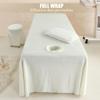 LDLCYCN Grey,80 * 190cm, Massage Bed Sheet Massage Table Cover Breathable Spa Bed Skirt with Face Hole 360 Full Wrap Soft Beauty Mattress Cover Spa Bed Cover for Salon Massage Spa Therapist view 3