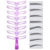 8 Pcs Eyebrow Shaping Kit, Eyebrow Stencils Kit - 8 Reusable Shapes for Perfect Brows, Easy to Use for Beginners & Daily Makeup, Suitable for Home view 1
