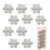 10Pcs Christmas Hair Clip White Snowflake Diamond Hair Accessories for Women Girls Xmas Bow Hair Clips Holiday Sparkling Diamond Hairpins Festive Hair Bow Hair Accessory for Wowen Holiday Party Gifts view 4