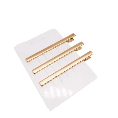 3Pcs/set Metal Hairpins for Women Simple Hollow Out Bangs Side Clips Gold Color Hairgrip Broken Hair Accessories Headwear(NO.9)