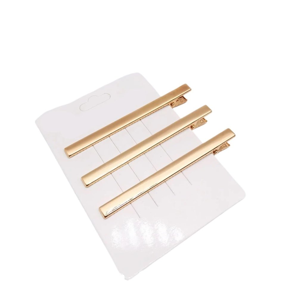 3Pcs/set Metal Hairpins for Women Simple Hollow Out Bangs Side Clips Gold Color Hairgrip Broken Hair Accessories Headwear(NO.9)