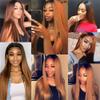 Ombre Bundles Human Hair 1B30 Straight Human Hair Double Weft Dark Brown Bundle 24 26 28 Inch Two Tone Black And Brown 3 Bundles Extension view 2