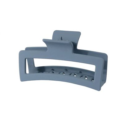 13CM Oversized Solid Color Square Frosted Hair Shark Clip Headdress Hair Accessories Suitable For Women Girls Thick Hair(Gray Blue)