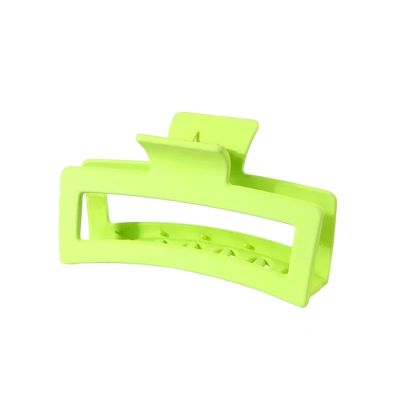 13CM Oversized Solid Color Square Frosted Hair Shark Clip Headdress Hair Accessories Suitable For Women Girls Thick Hair(Fluorescent Green)