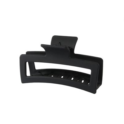 13CM Oversized Solid Color Square Frosted Hair Shark Clip Headdress Hair Accessories Suitable For Women Girls Thick Hair(Black)