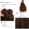 P430 Curly Hair Highlights Bundle Two Tone Chocolate And Brown Human Hair Brazilian Remy Hair 22 24 26 Inch Ombre Curly Human Hair Virgin Remy For Black Women 300g view 3