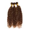 P430 Curly Hair Highlights Bundle Two Tone Chocolate And Brown Human Hair Brazilian Remy Hair 22 24 26 Inch Ombre Curly Human Hair Virgin Remy For Black Women 300g view 4