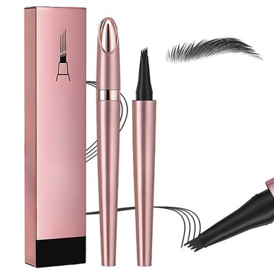 2026 New Microblading Eyebrow Pen, Waterproof Eyebrow Pencil, Eye Brow Pen with 4 Tip, Premium Natural Magic Eyebrow Makeup Fine Stroke Contouring Pencil Long-Lasting Stay on All Day (Black)