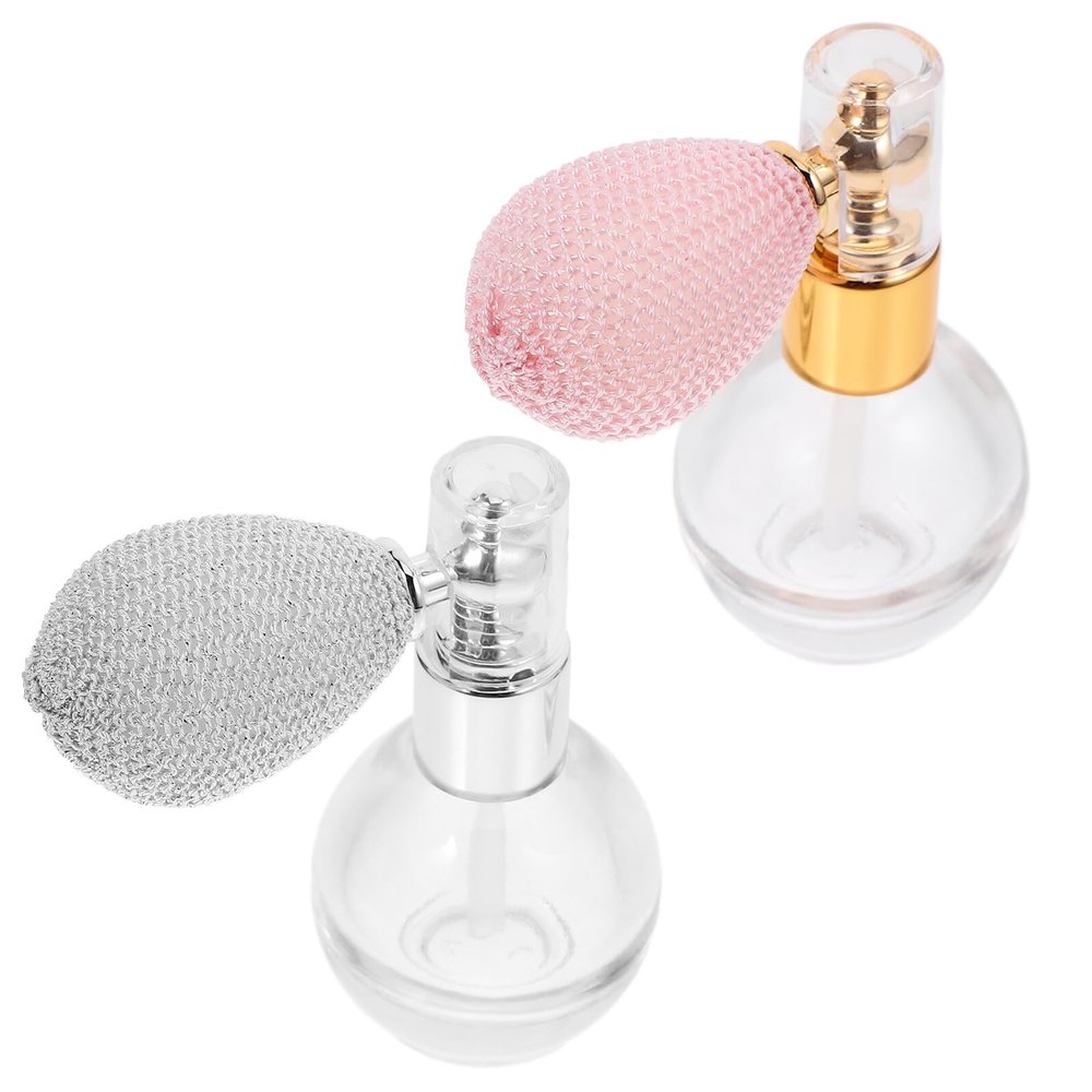 SHERCHPRY 2pcs Glass Perfume Atomizer Bottles for Essential Oils Travel