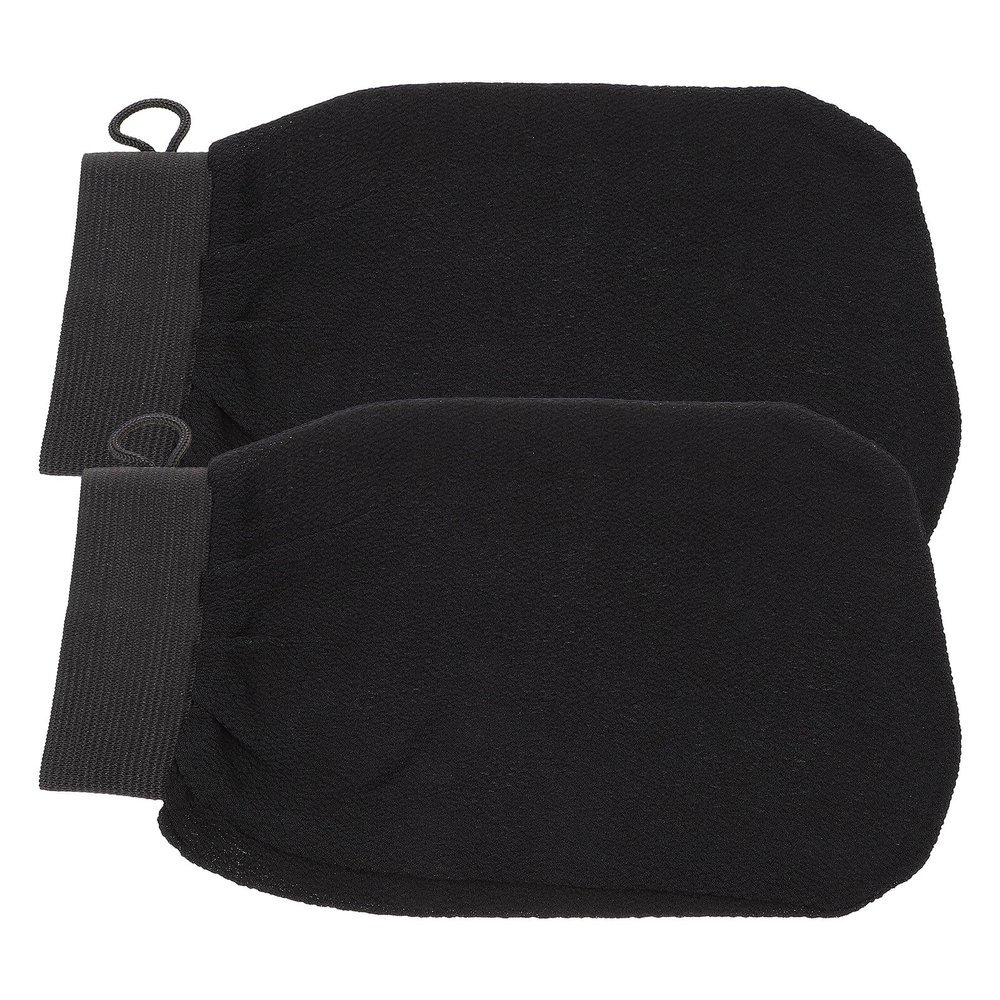GANAZONO 2Pcs Exfoliating Bath Gloves for Shower Household Use Rough Texture Body Scrubbing Mitts for Dead Skin Removal Lightweight and Portable Massage Gloves Suitable for Oily and Dry