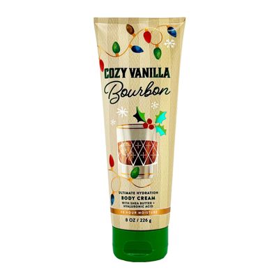 Bath and Body Cozy Vanilla Bourbon Ultimate Hydration Body Cream | 8 OZ