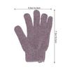 DECHOUS Exfoliating Bath Glove Five Fingers Stretchy Body Scrub Mitt for Men Women Dual-sided Use Easy Clean Purple view 2