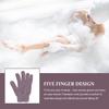 DECHOUS Exfoliating Bath Glove Five Fingers Stretchy Body Scrub Mitt for Men Women Dual-sided Use Easy Clean Purple view 4