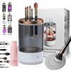 Makeup Brush Cleaner, 3 in 1 Electric Brush Cleaner, Electric Makeup Brush Cleaner - Automatic Spinning Cosmetic Tool for Deep Cleaning All Types of Brushes Set (Plug-in,Black-b) view 1
