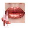 evpct Bronze Orange Metallic Glitter Lip Liner and Lipstick Combo Lip Gloss Stain Set Makeup for Women Long Lasting Waterproof 24, Non Stick Cup Metal Shine Shimmer Iridescent Glossy Liquid Lipstick view 1