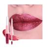 evpct Burgundy Plum Red Metallic Glitter Lip Liner and Lipstick Combo Lip Gloss Stain Set Makeup for Women Long Lasting Waterproof 24, Non Stick Cup Metal Shine Shimmer Iridescent Liquid Lipstick 23 view 1