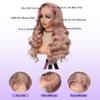 Ash Blonde Wig Human Hair 250 Density 28 Inch 13x6 Body Wave Colored Lace Front Wig Human Hair Pre Plucked, No Synthetic Blend True to Length Easy to Dye Tangle Free Shedding Free Triple Lifespan 3X view 2
