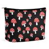 MUMEHAZ Large Travel Make Up Bag Cute Cartoon Red Mushroom Portable Storage Cosmetic Bag Toiletry Bags Lipstick Organizer Storage Pouch view 1