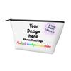 Custom Makeup Bag Design Your Own Image Logo Personalized Cosmetic Bags customized Lightweight Travel Makeup Pouch Bags Gifts for Women color1 view 2