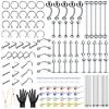 Evatage 163 Pcs Professional Body Septum Piercing Tool Kit with Jewelry Set view 1