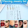 Evatage 163 Pcs Professional Body Septum Piercing Tool Kit with Jewelry Set view 3