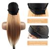 BaaerHve 34 Inch #27 Honey Blonde Headband Wigs Human Hair Straight Wigs for Black Women Brazilian Virgin Hair Glueless None Lace Front Half Wig Wear and Go Blonde Headband Wigs Human Hair view 4