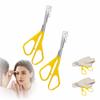 Eyebrow Trimmer Scissor, 2025 Upgrade Precision Eyebrow Grooming Kit, Portable Razor for Home Use, Removal Scissor Shaping Tool for Women (Yellow 2PCS) view 1
