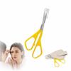 Eyebrow Trimmer Scissor, 2025 Upgrade Precision Eyebrow Grooming Kit, Portable Razor for Home Use, Removal Scissor Shaping Tool for Women (Yellow 1PCS) view 1