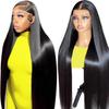 tunfine 40 Inch Wig Human Hair 200% Density 13x6 Skinlike HD Lace Front Wigs Human Hair Pre Plucked with Baby Hair 15A Glueless Drawstring Straight Frontal Human Hair Wigs For Black Women view 1