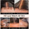 tunfine 40 Inch Wig Human Hair 200% Density 13x6 Skinlike HD Lace Front Wigs Human Hair Pre Plucked with Baby Hair 15A Glueless Drawstring Straight Frontal Human Hair Wigs For Black Women view 3