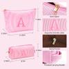 Fohufo Sister Birthday Gifts for Girls - Travel Makeup Bag Set, Big Sister Gifts for Girls 6-12 Year Old Girl Gift Teen Girl Gifts Trendy Stuff, Personalized Cute Stuff Initial Makeup, Light Pink S view 4