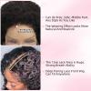 Afro Kinkycurly Wig Human Hair 210 Density Kinky Curly 13x6 Lace Front Wig 100% Real Human Hair Wigs 16 Inch True to Length and Density 13x6 Lace Wigs for Women Preplucked Hairline Natural Black Color view 4