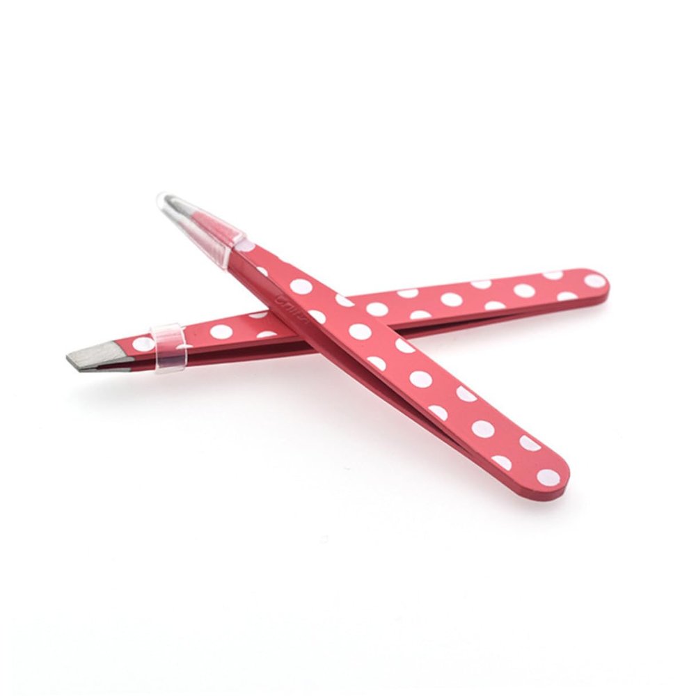 Alipis 2pcs Stainless Steel Eyebrow Tweezers Portable Makeup Clip for Women Multi-functional Precision Hair Remover Compact Grooming Tool for Facial Hair