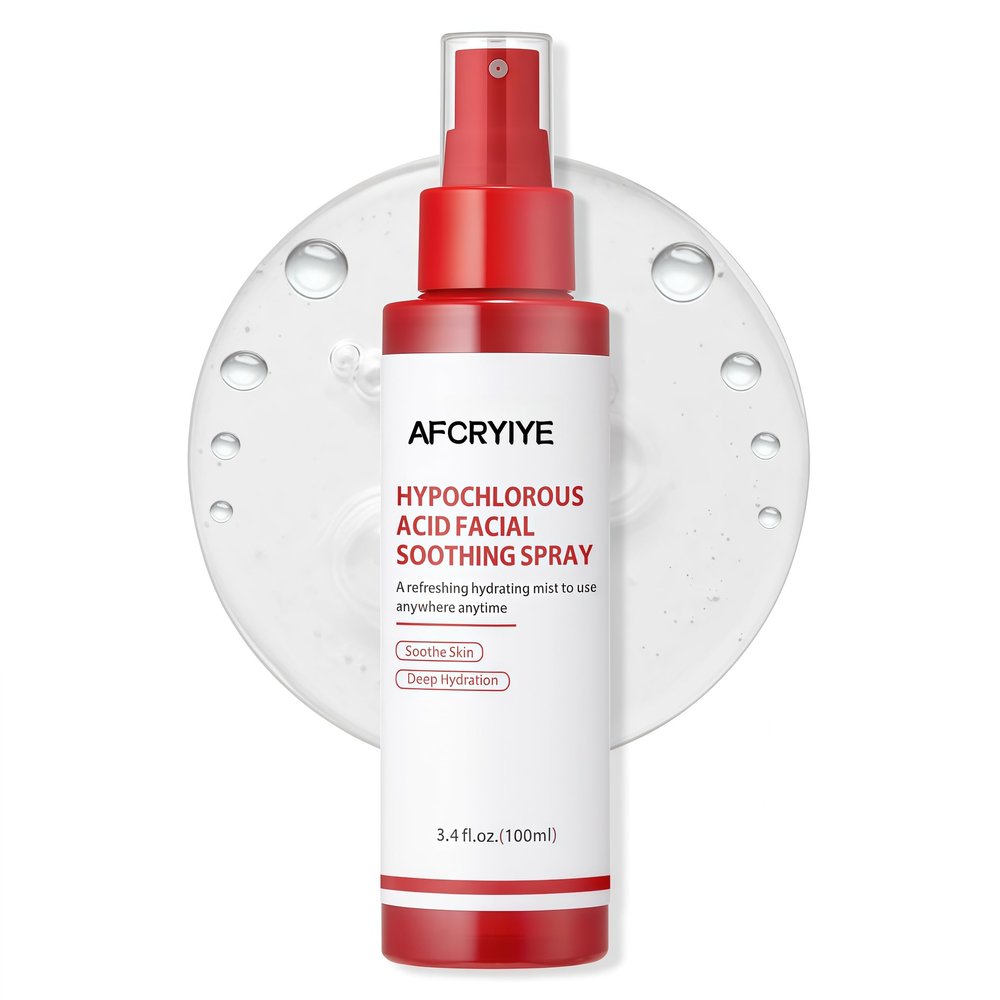AFCRYIYE Hypochlorous Acid Facial Spray - Soothing Calming Mist for Sensitive, Delicate & Acne-Prone Skin | Daily Use, Post-Sun Care, Korean Skincare Formula | 3.4 Fl Oz