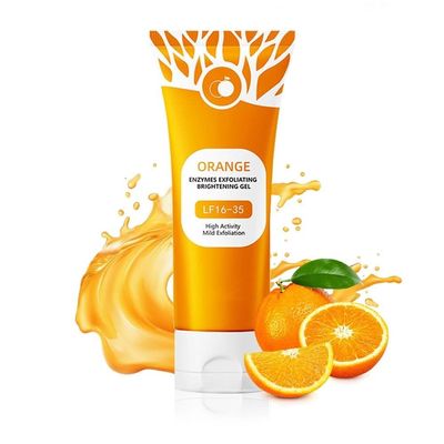 Orange Exfoliating Gel for Face & Body - Gentle Cleansing Scrub with Orange Enzymes to Refine Skin Texture & Unclog Pores, Daily Moisturizing for Most Skin Types (3.5 oz)