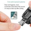 Advanced Foldable Car-Shaped Nail Clipper, Portable Folding Mini Nail Trimmer, Magnetic Splash-Proof Stainless Steel Fingernail, Fingernail Cutter Keychain Accessories for Thick/Hard Nails (Silver) view 3