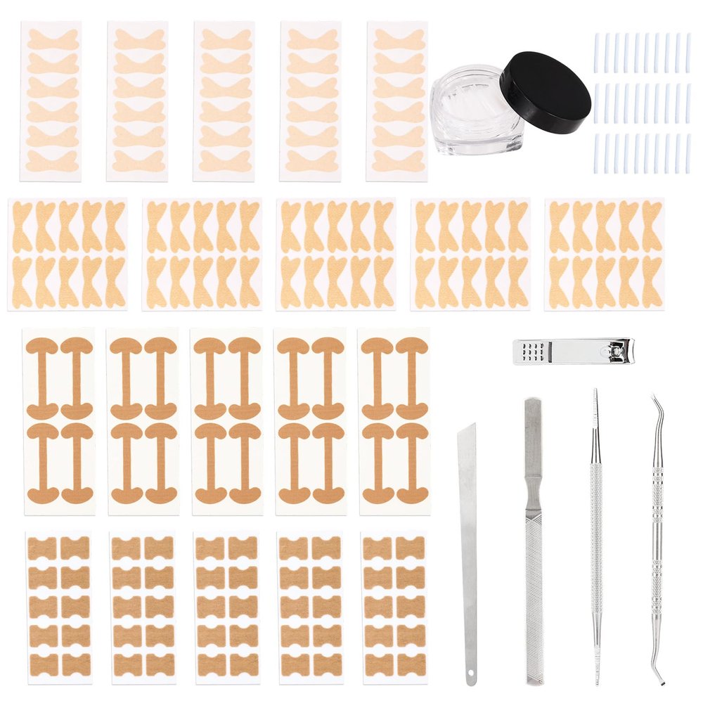 Ingrown Ingrowing Toenail Corrector Removal Tool Kit, Feet Pedicure Tools with Nail File Skin Bevel Knife Toenail Groove Pick & Spoon Isolation Cloth and Nail Stickers for Foot Pedicure Tool