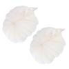 Abaodam 2pcs Large Petal-Shaped Bath Body Scrubber Balls Beige Exfoliating Shower Sponge Soft PE Mesh Nets for Gentle Skin Cleansing and Daily Use view 1