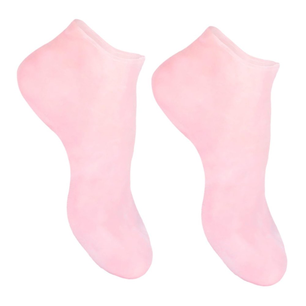Mobestech Moisturizing Sebs Sole Protective Socks for Dry Cracked Feet Nourishing Anti-flaking Foot Care High Elasticity Cushioning Pads for Rough Pink